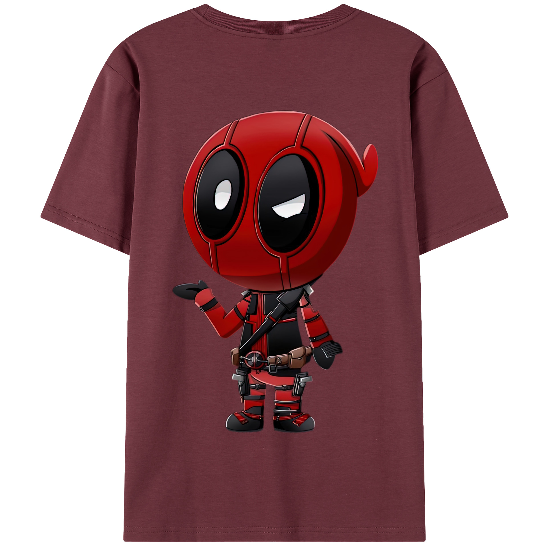 （画像用） Deadpool デッドプール 綿100％半袖Tシャツ（背面プリント）